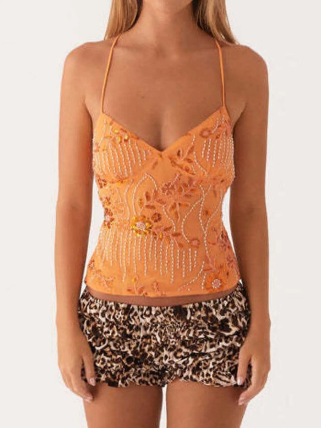 Crisscross Back V - Neck Cami