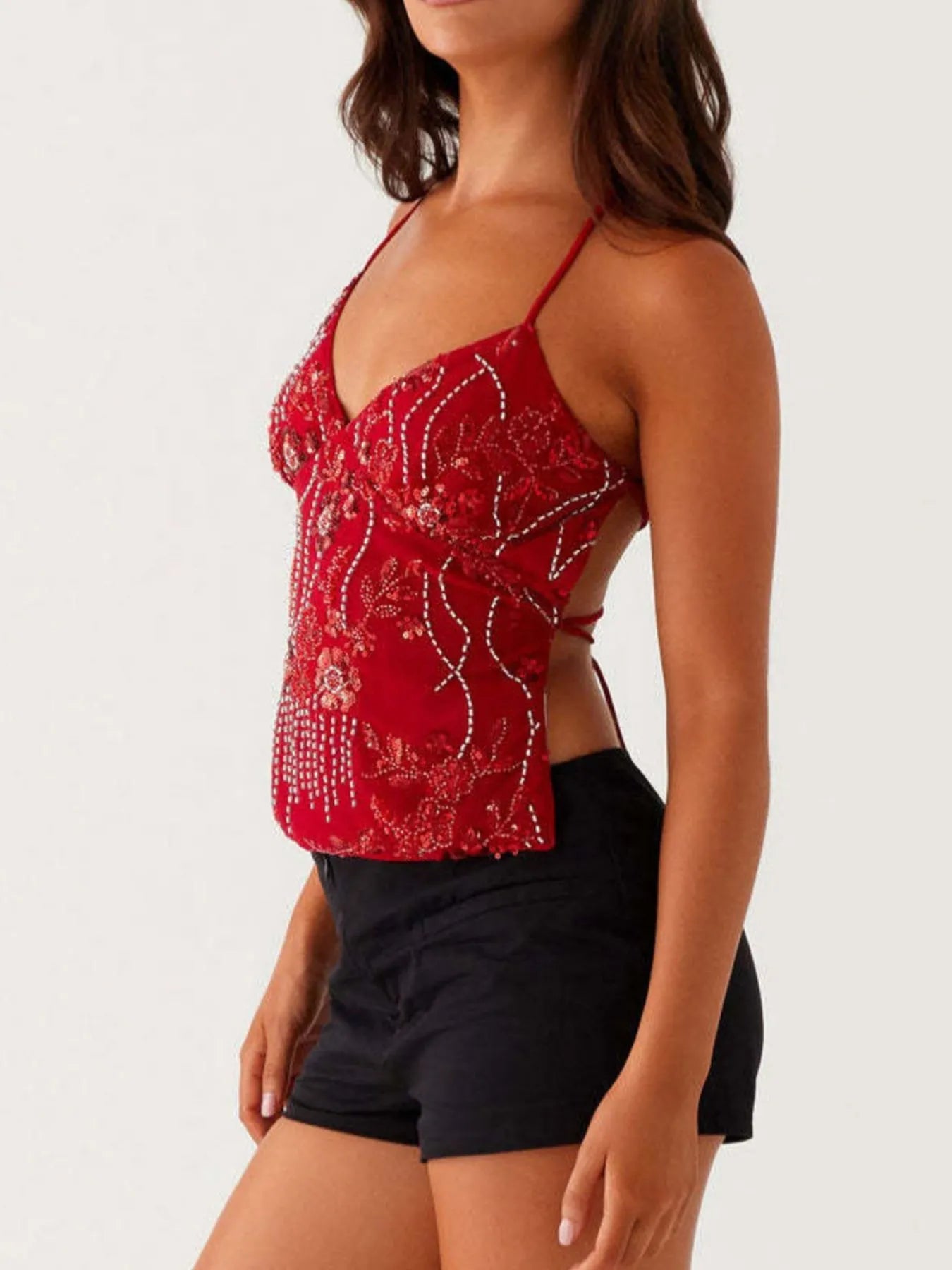 Crisscross Back V - Neck Cami