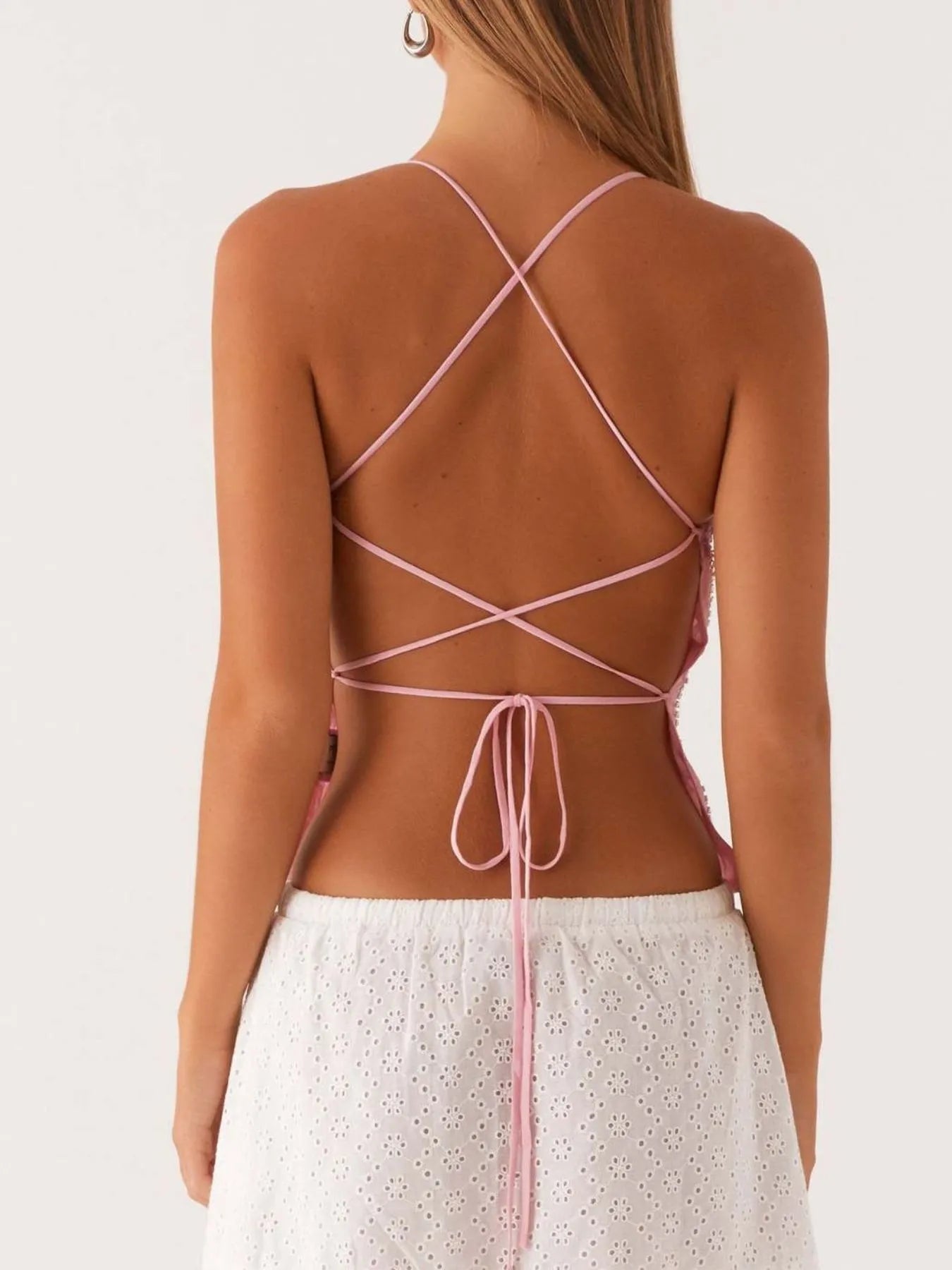 Crisscross Back V - Neck Cami