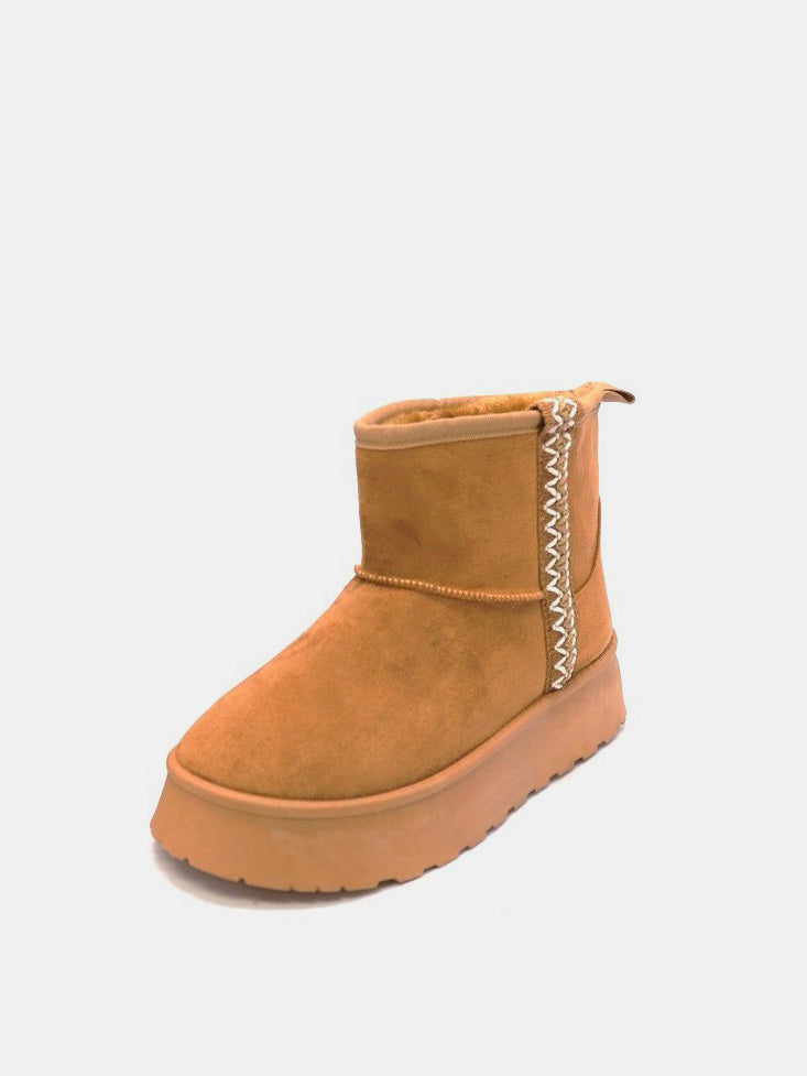 WILD DIVA Round Toe Platform Boots - Classique Collection