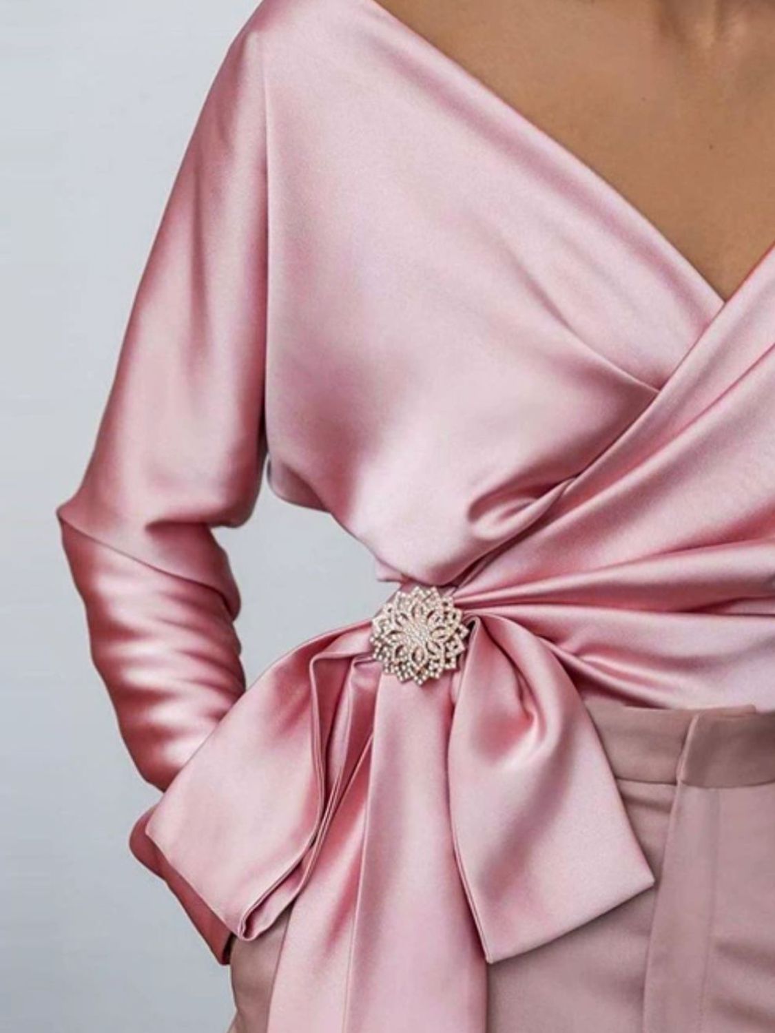 Surplice Long Sleeve Blouse - Classique Collection