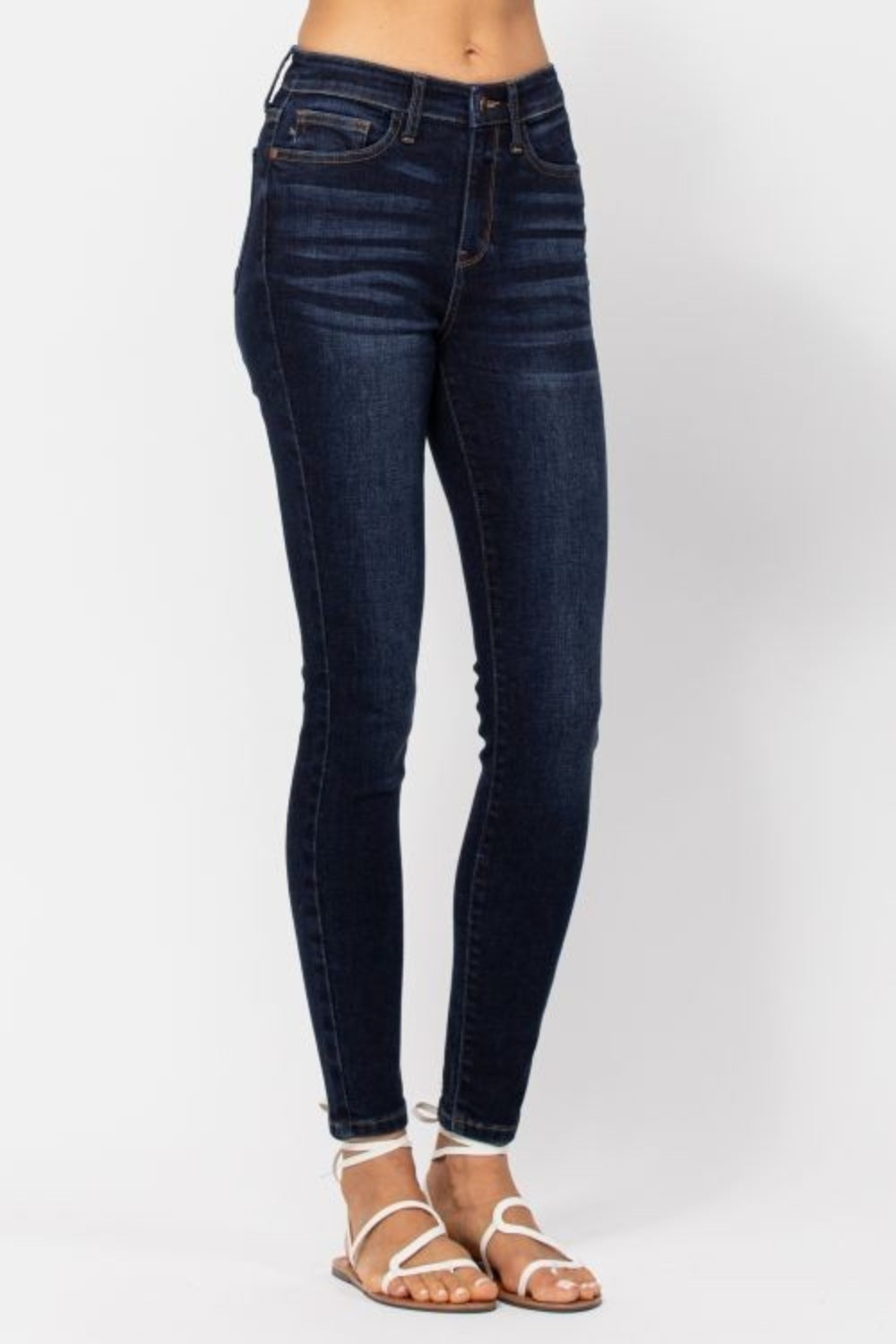 Judy Blue Full Size High Waist Handsand Skinny Jeans - Classique Collection