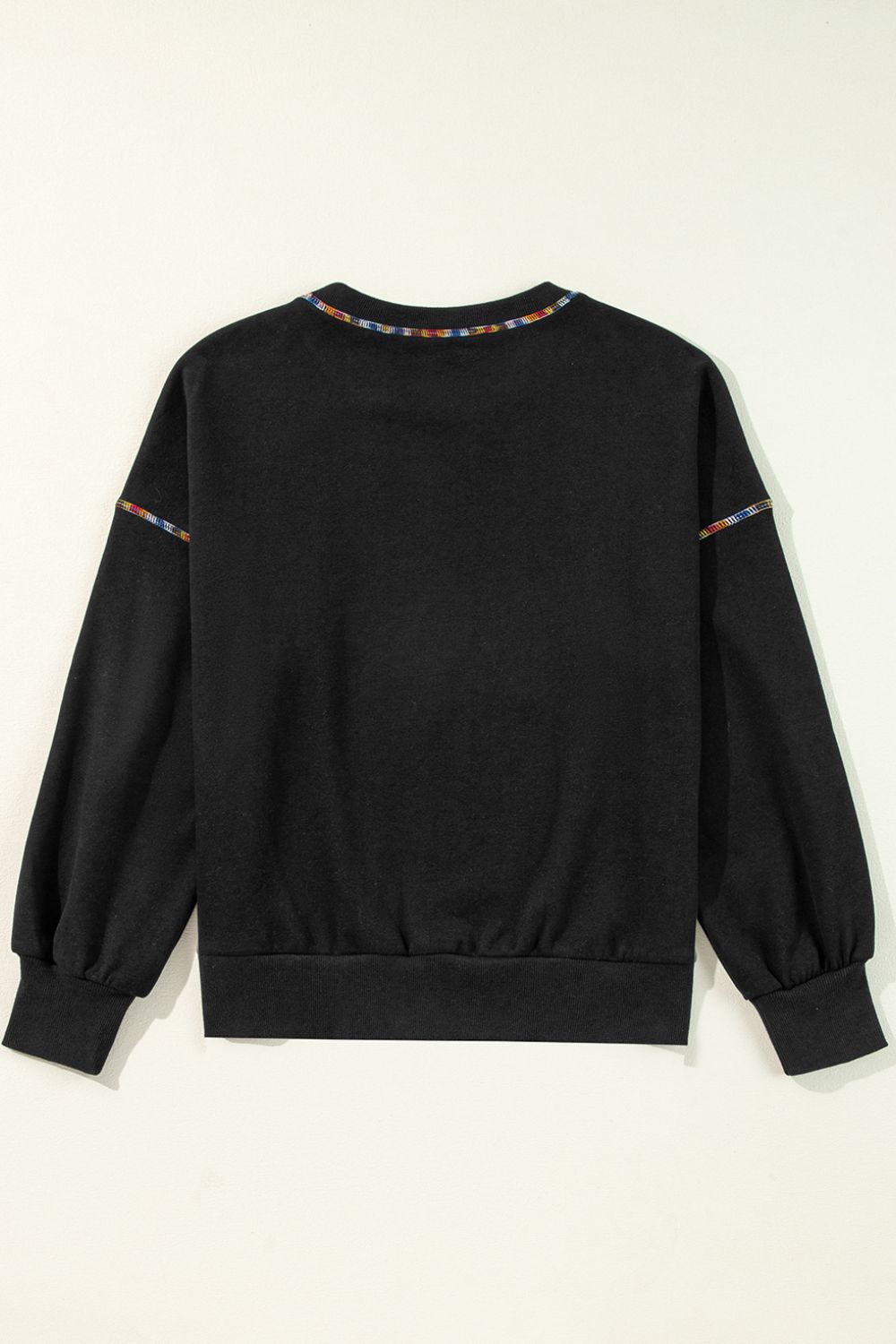Valentine’s Day Rhinestone Heart Round Neck Long Sleeve Sweatshirt - Classique Collection