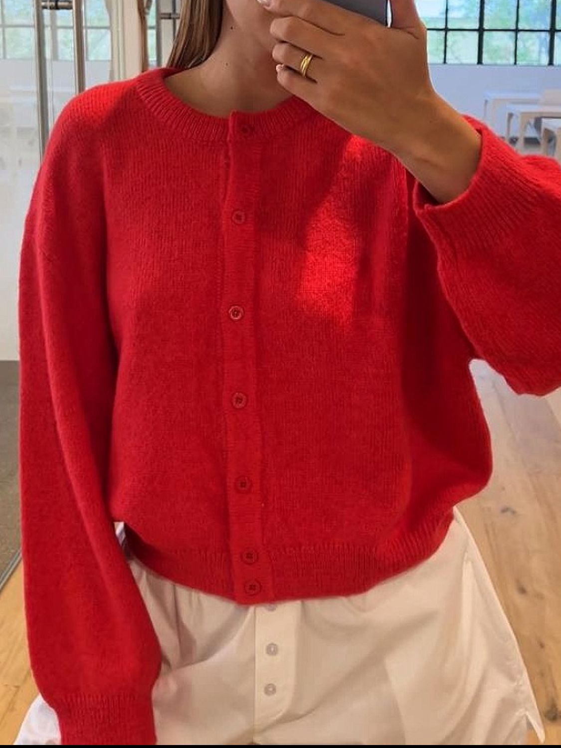 Button Down Long Sleeve Cardigan - ClassiQ