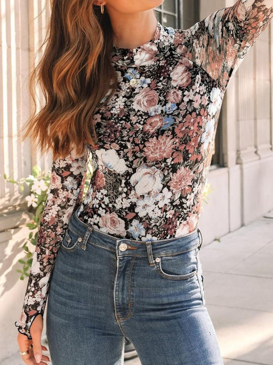 Lovelet Mock Neck Long Sleeve Top - Classique Collection