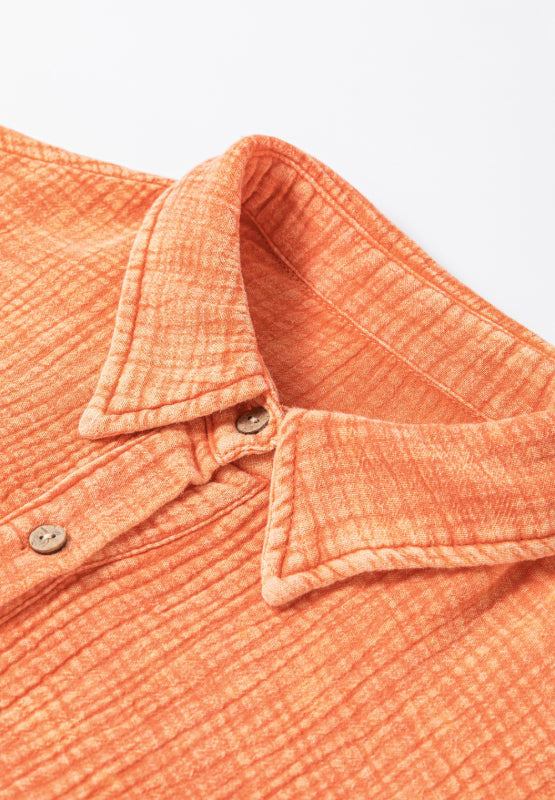 Pocketed Button Up Long Sleeve Shirt Dress - Classique Collection