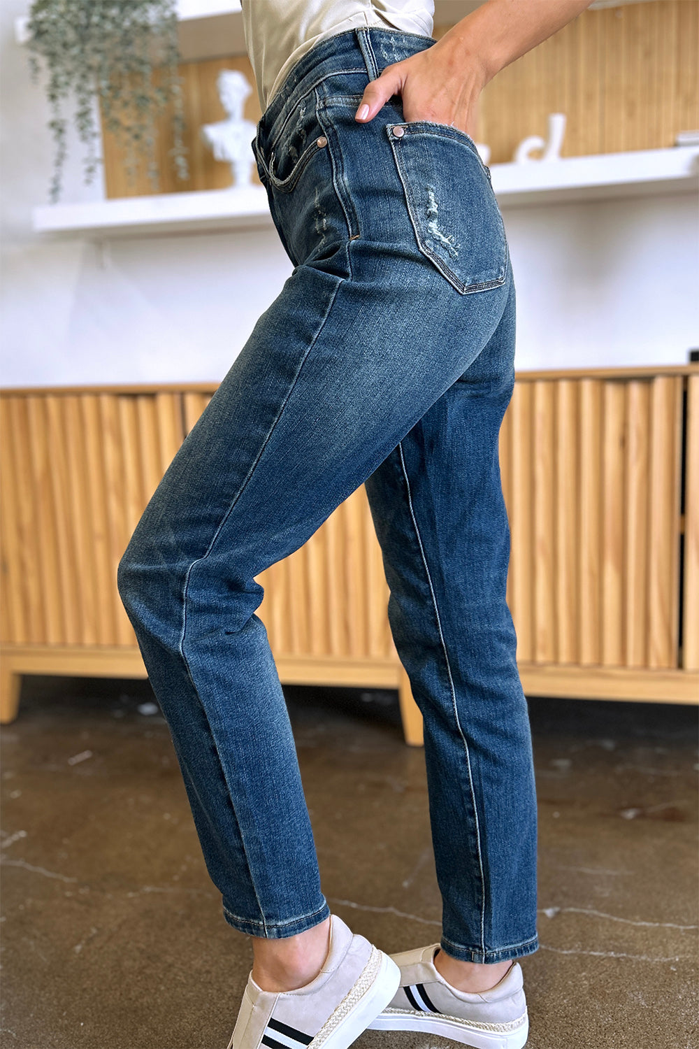 Judy Blue Full Size Tummy Control High Waist Slim Jeans - Classique Collection