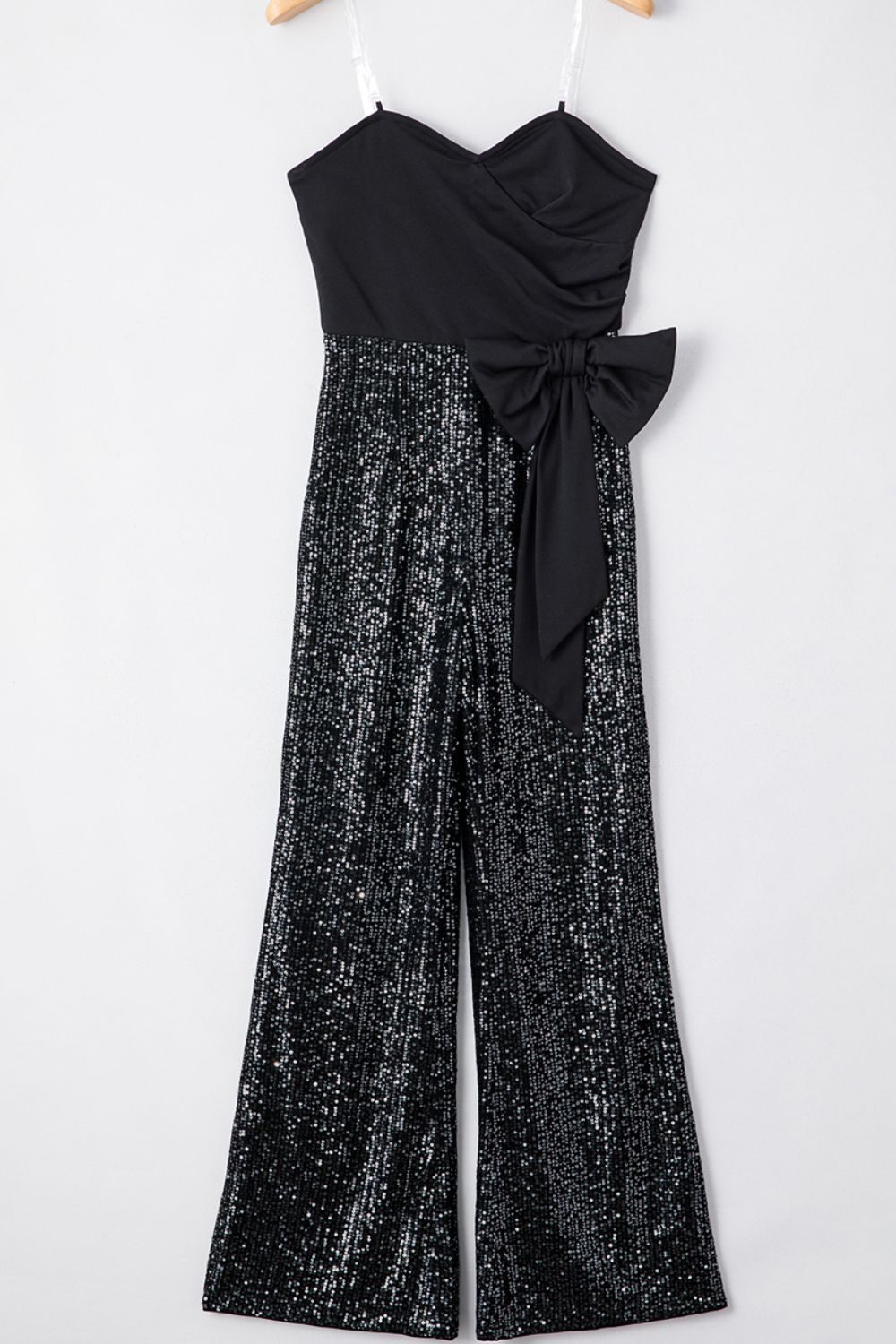 Bow Sequin Wide Leg Jumpsuit - ClassiQ