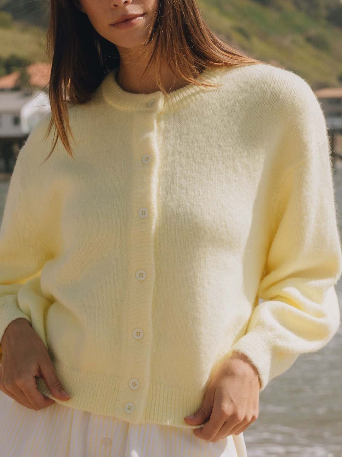 Button Down Long Sleeve Cardigan - ClassiQ