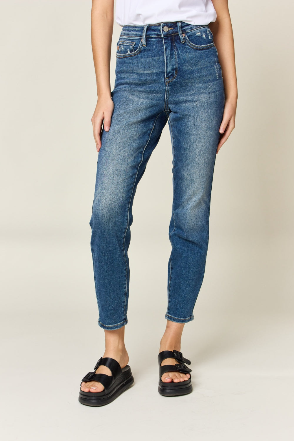 Judy Blue Full Size Tummy Control High Waist Slim Jeans - Classique Collection
