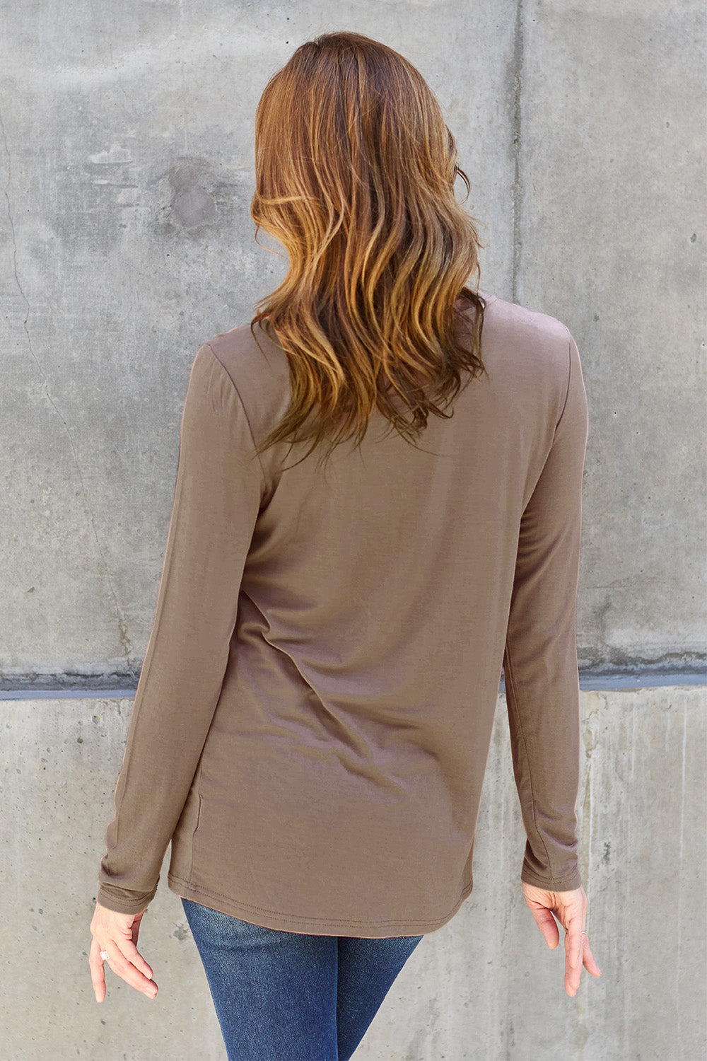 Basic Bae Full Size Round Neck Long Sleeve Top - Classique Collection