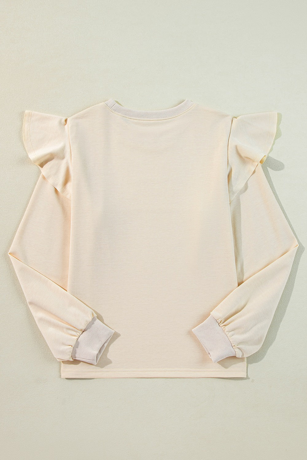 Ruffled Round Neck Long Sleeve Blouse - Classique Collection