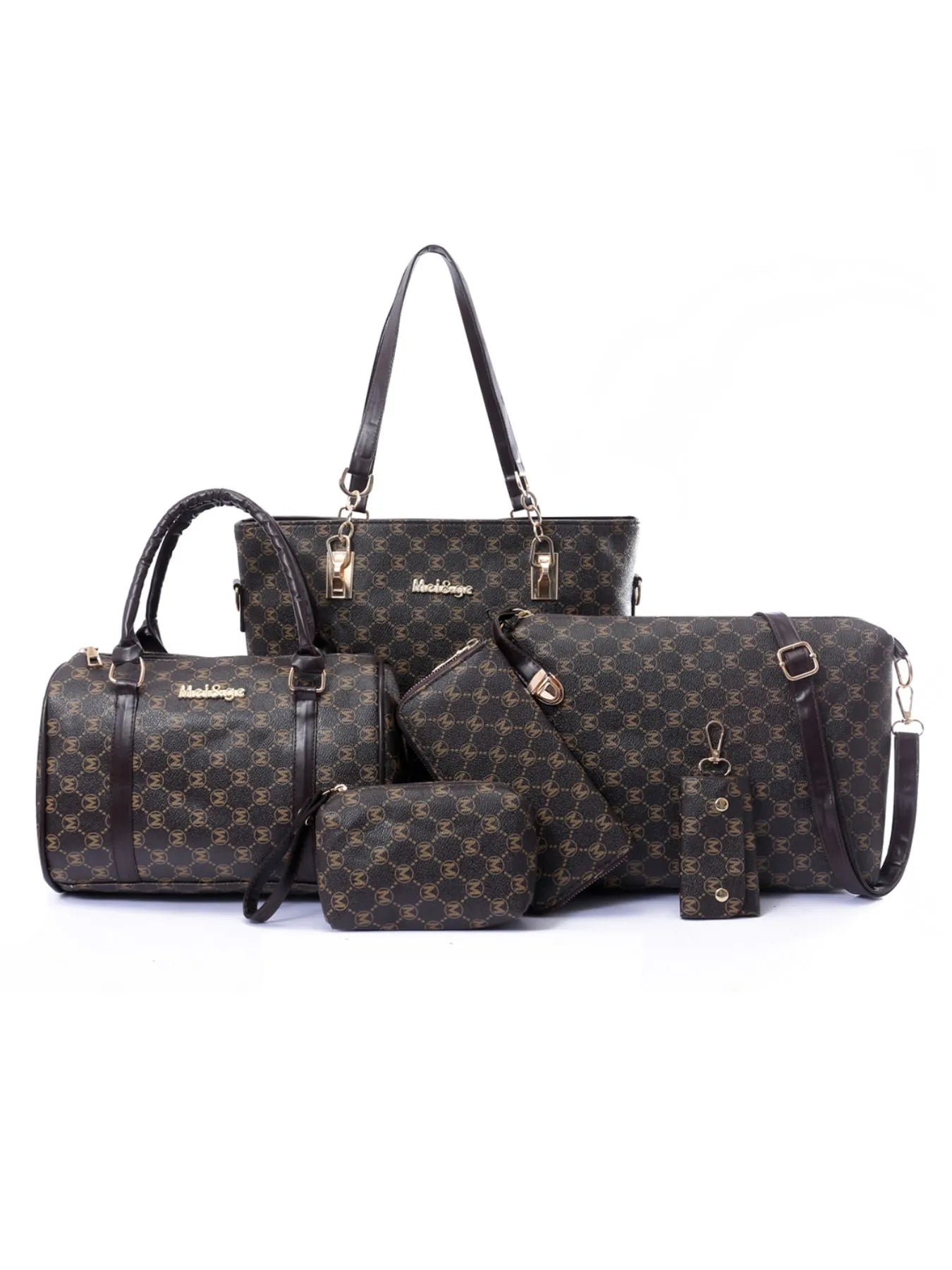 Diamond Pattern 6 - Piece Bag SetBag