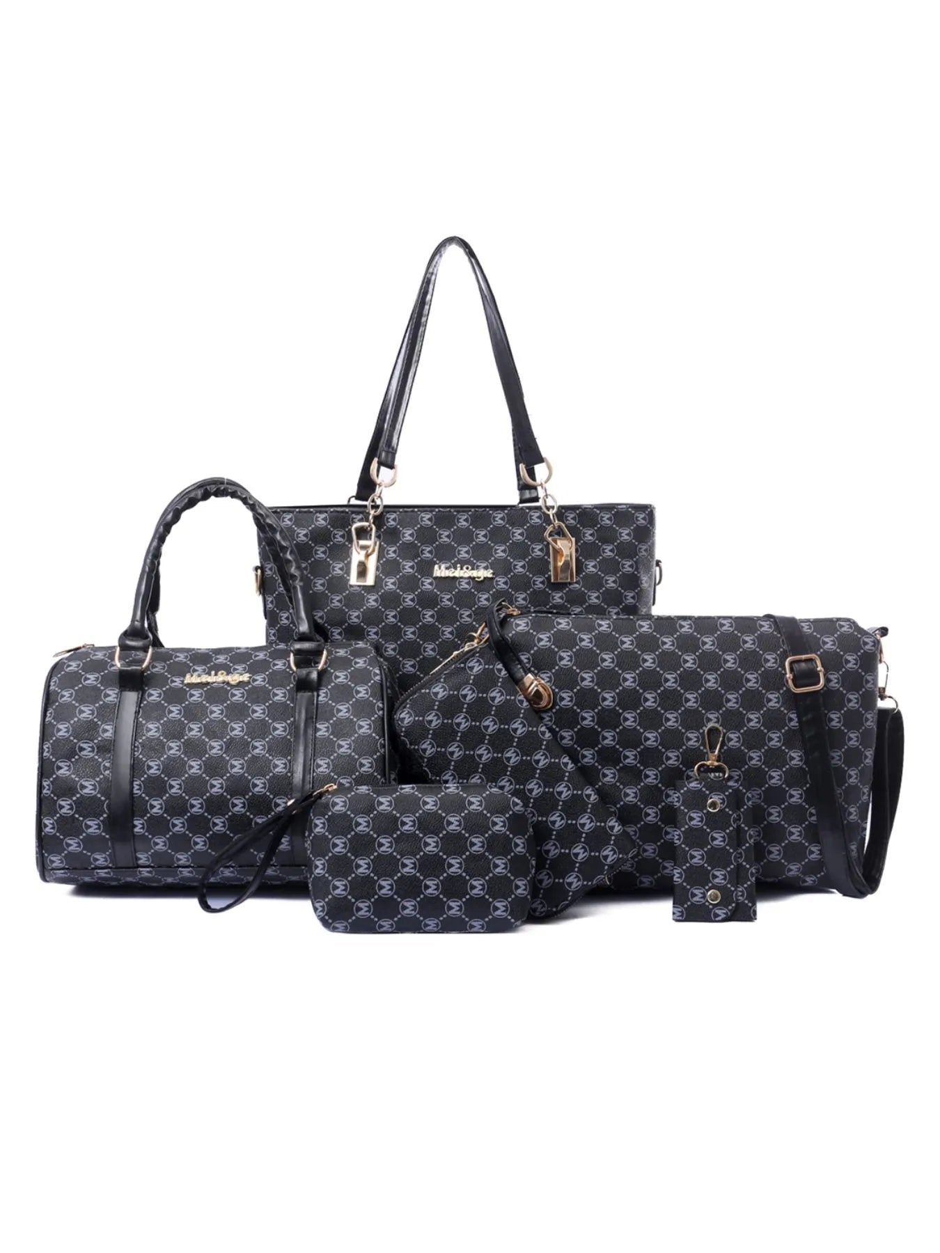 Diamond Pattern 6 - Piece Bag SetBag