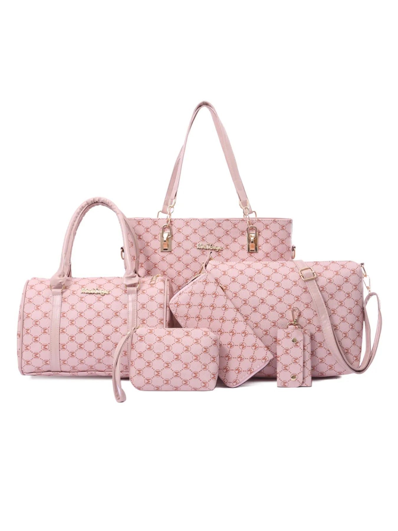 Diamond Pattern 6 - Piece Bag SetBag