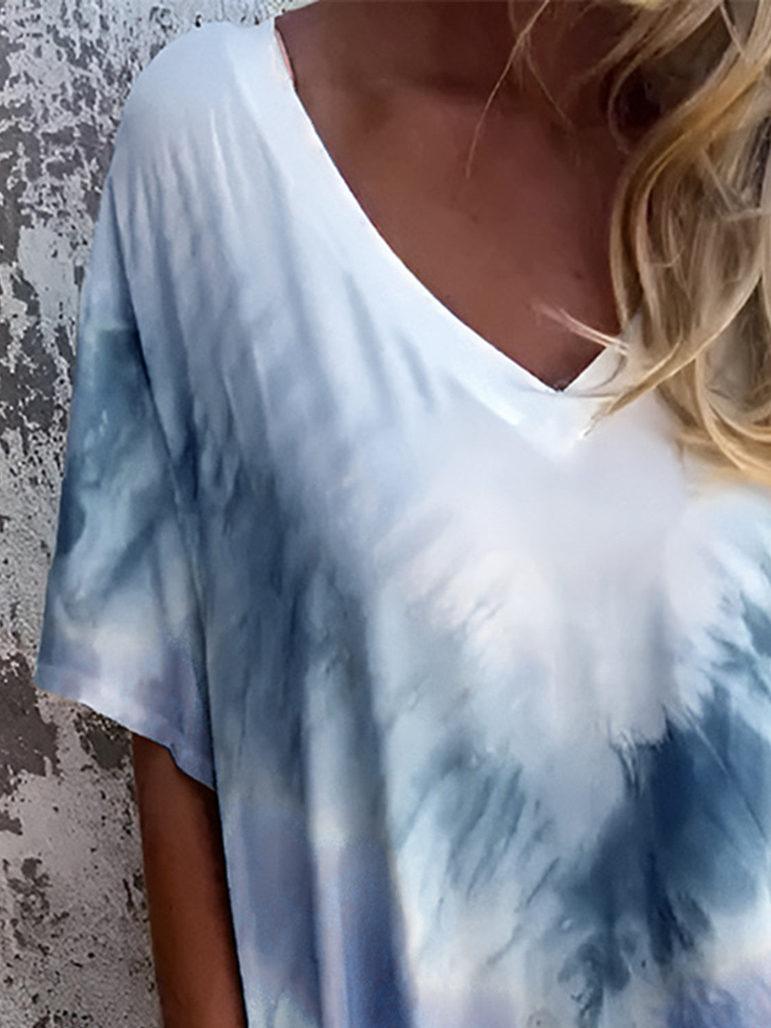 Full Size Pocketed Tie-Dye Short Sleeve Dress - Classique Collection