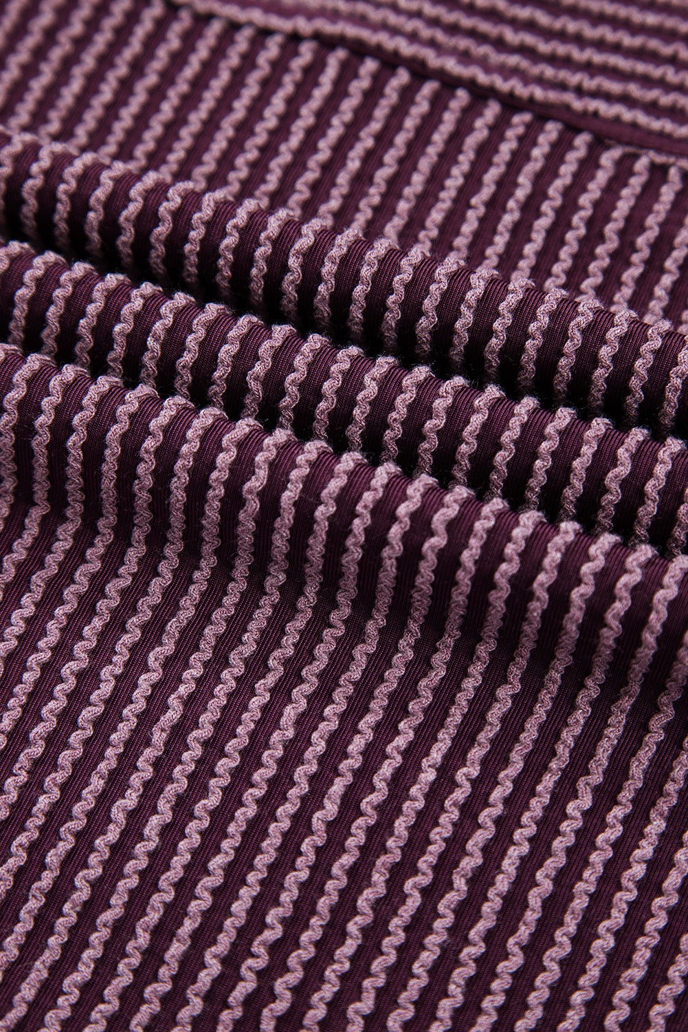 Corded Knit Mock Neck Short Sleeve T Shirt - Classique Collection