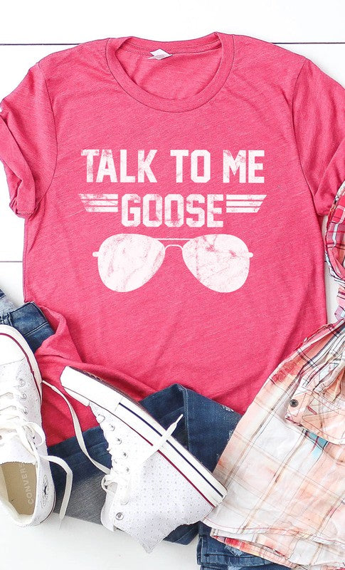 Talk to Me Goose White Ink Graphic Tee PLUS - Classique Collection