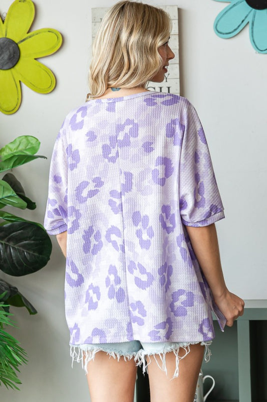 HOPELY Print Waffle Oversized T-Shirt - Classique Collection