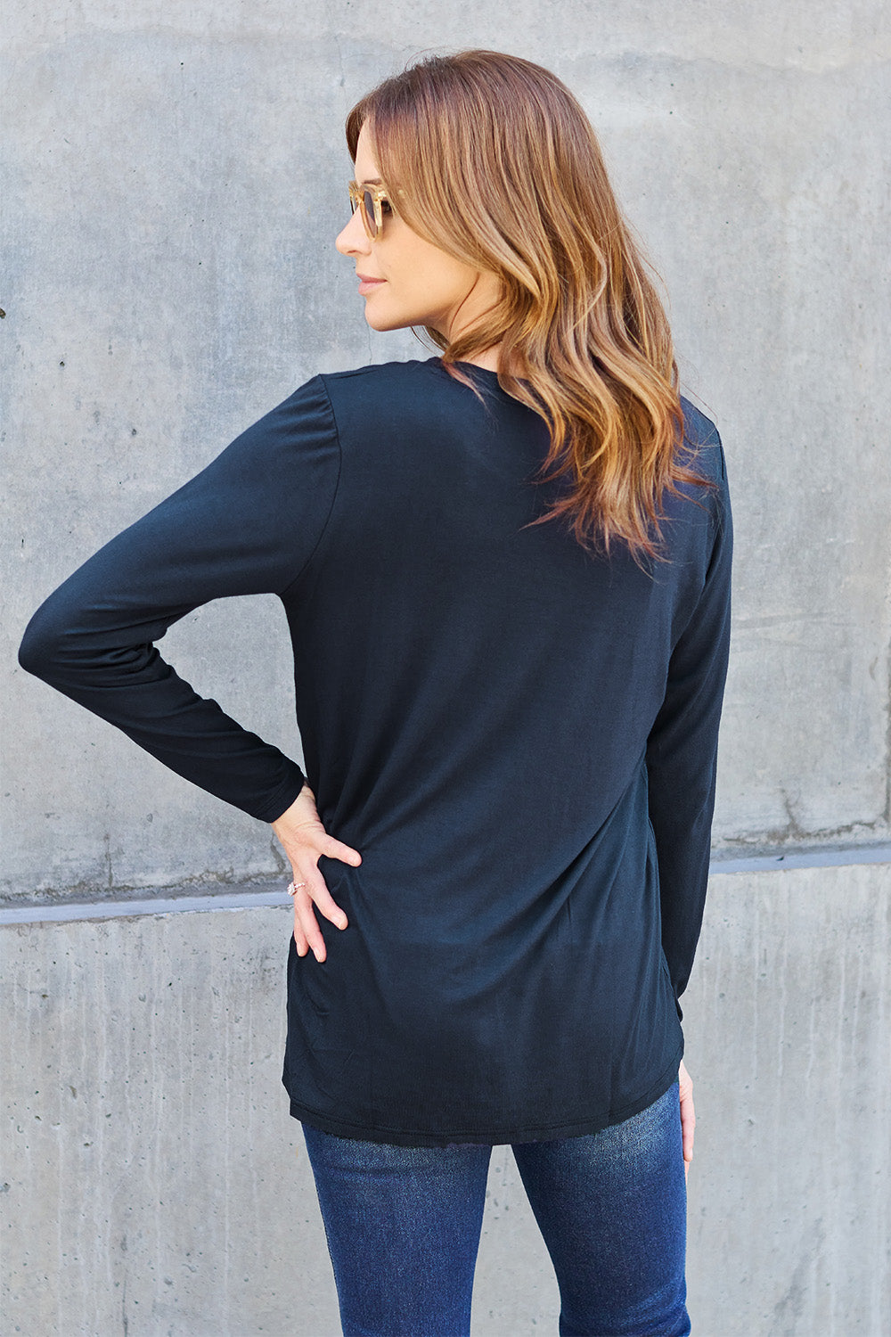 Basic Bae Full Size Round Neck Long Sleeve Top - Classique Collection