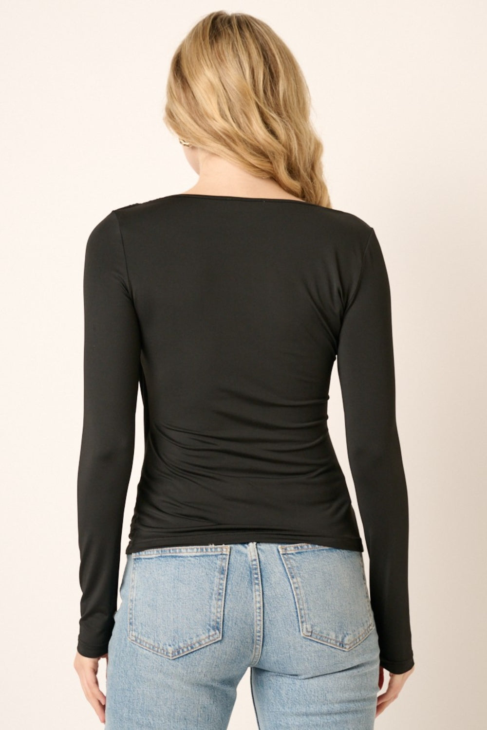 Mittoshop Ruched Long Sleeve Slim Top - Classique Collection