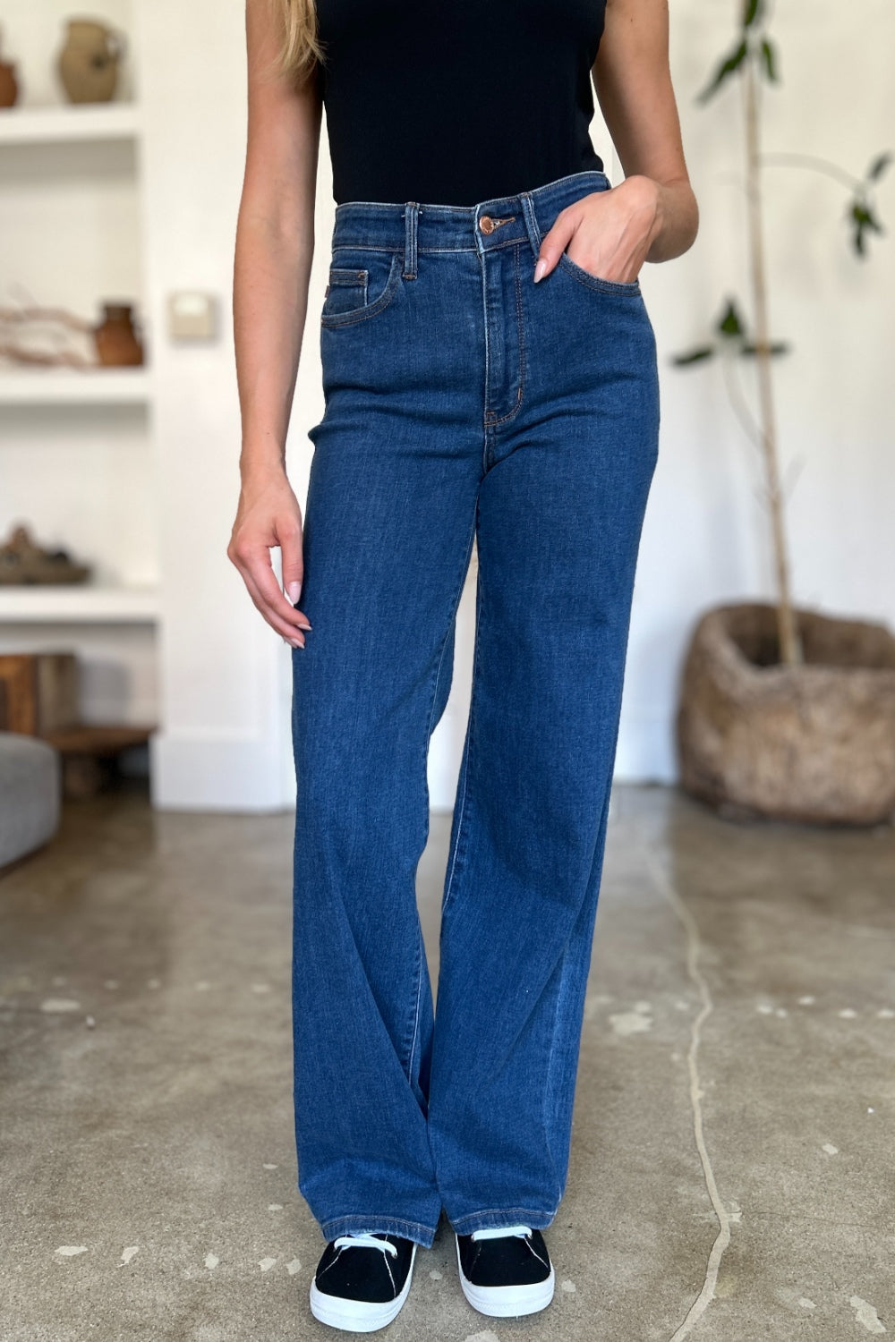 Judy Blue Full Size High Rise Straight Jeans - Classique Collection