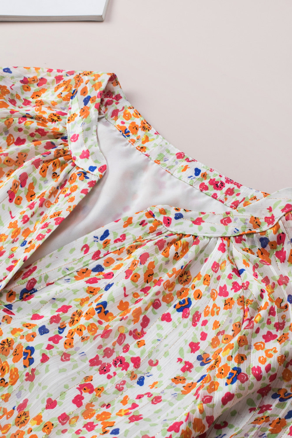 Printed Notched Long Sleeve Shirt - Classique Collection