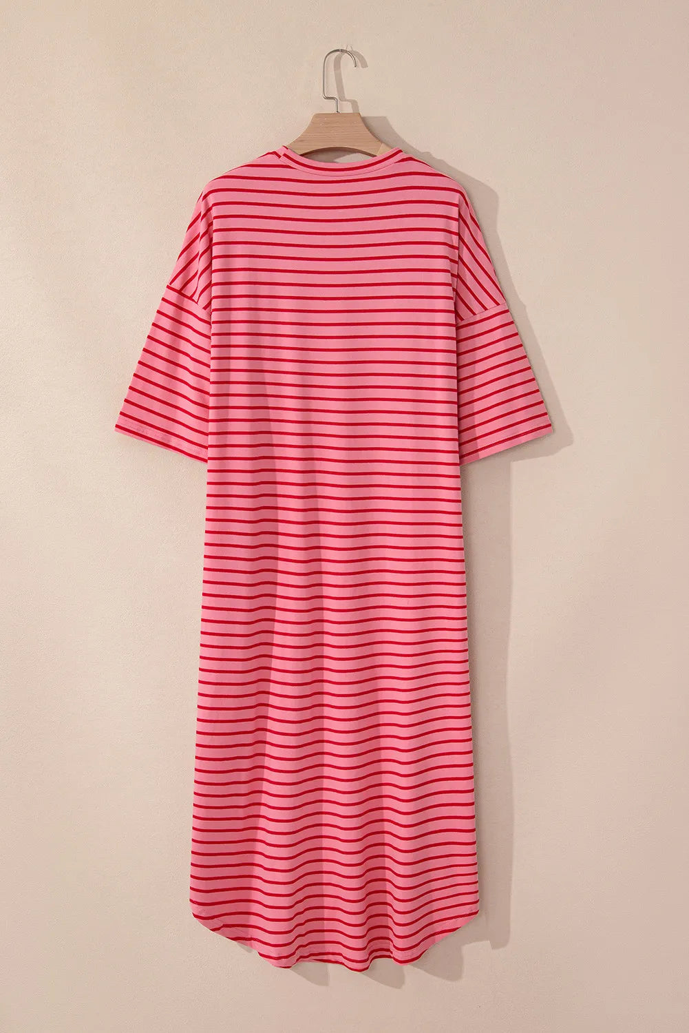 Pocketed Striped Half Sleeve Tee Dress - Classique Collection
