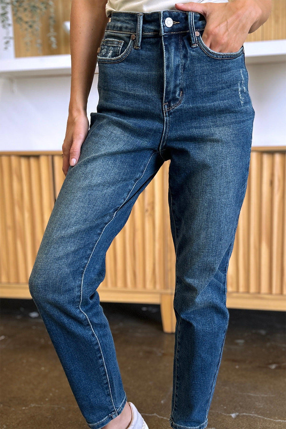 Judy Blue Full Size Tummy Control High Waist Slim Jeans - Classique Collection