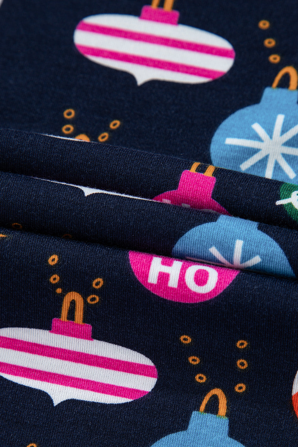 Christmas Lights Print Collared Neck Top and Pants Set - ClassiQ