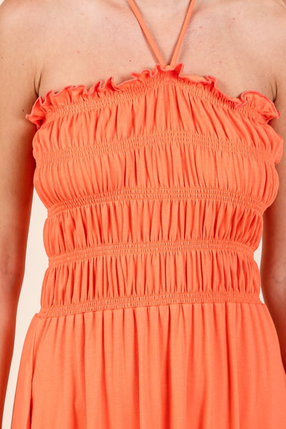 Culture Code Tie Back Shirring Dress with Pockets - Classique Collection