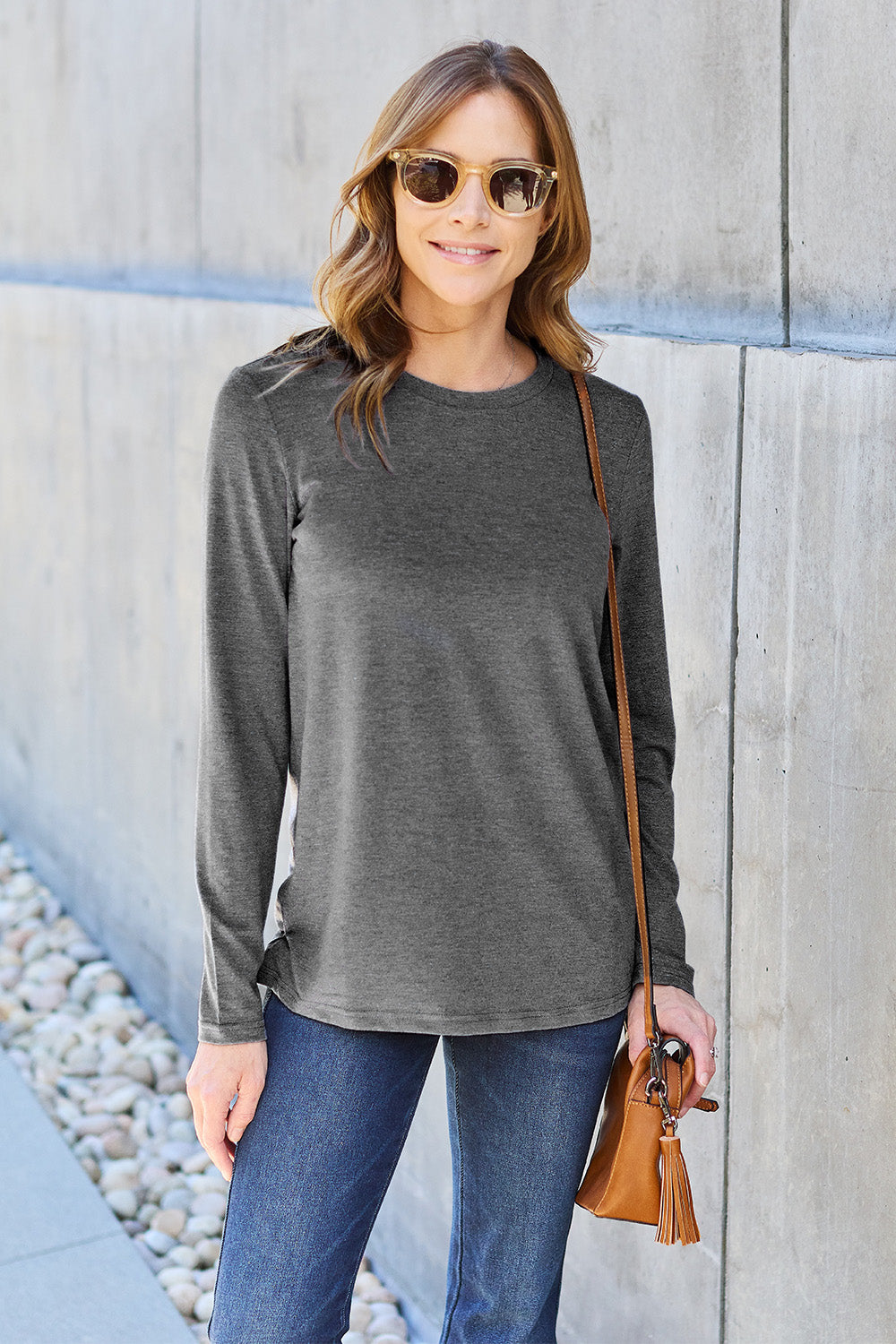 Basic Bae Full Size Round Neck Long Sleeve Top - Classique Collection