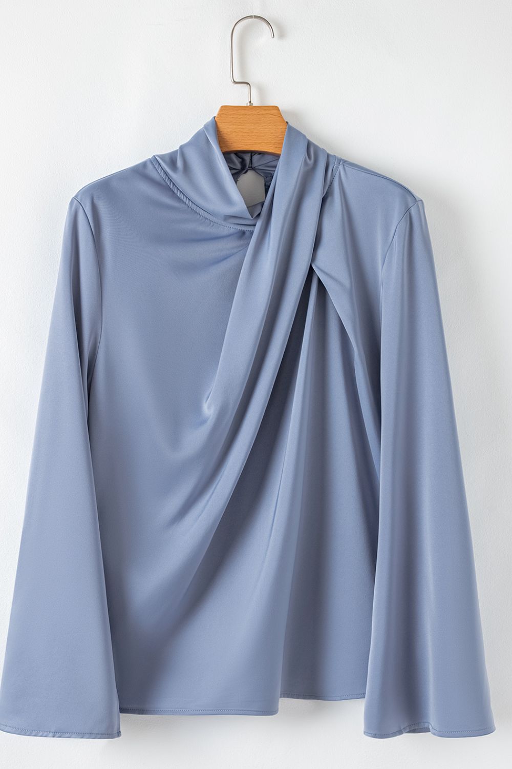Cutout Turtleneck Long Sleeve Blouse - Classique Collection