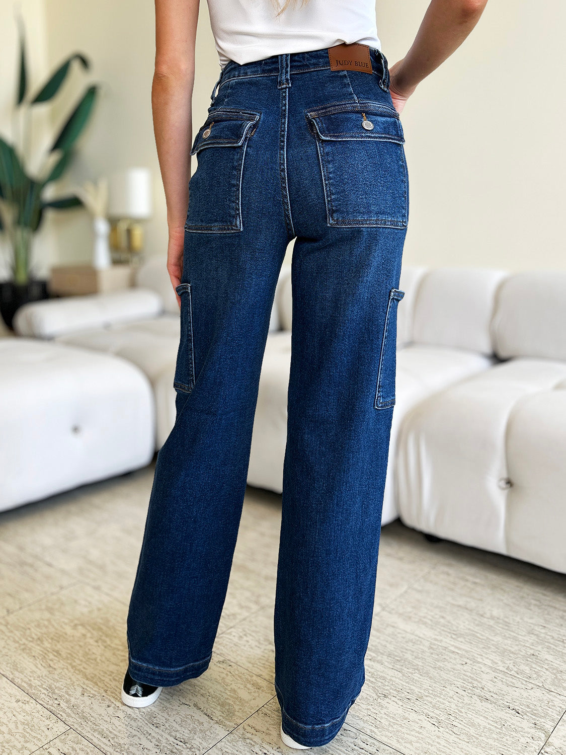 Judy Blue Full Size High Waist Cargo Jeans - Classique Collection