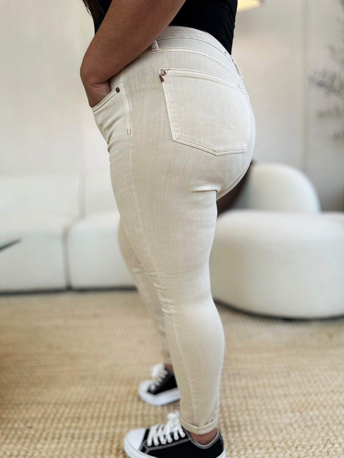 Judy Blue Full Size Garment Dyed Tummy Control Skinny Jeans - Classique Collection