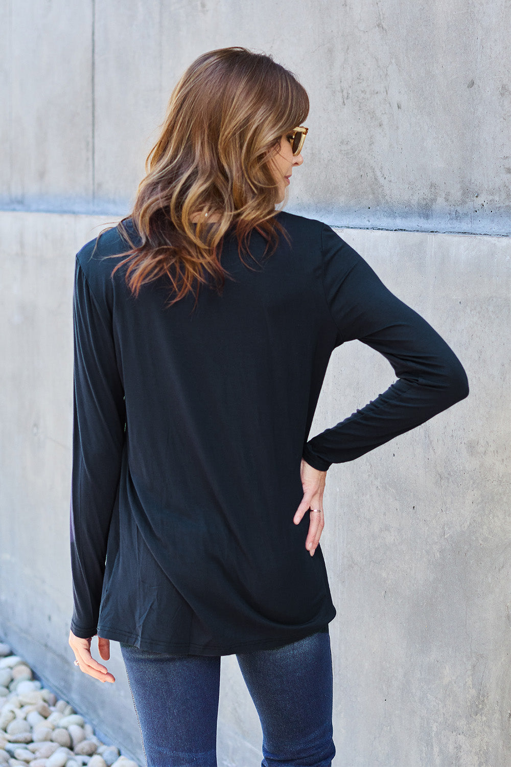 Basic Bae Full Size Round Neck Long Sleeve Top - Classique Collection
