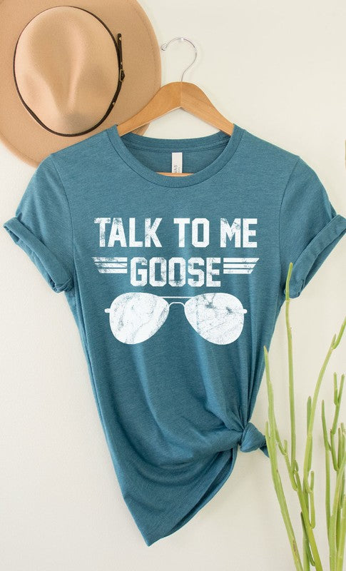Talk to Me Goose White Ink Graphic Tee PLUS - Classique Collection