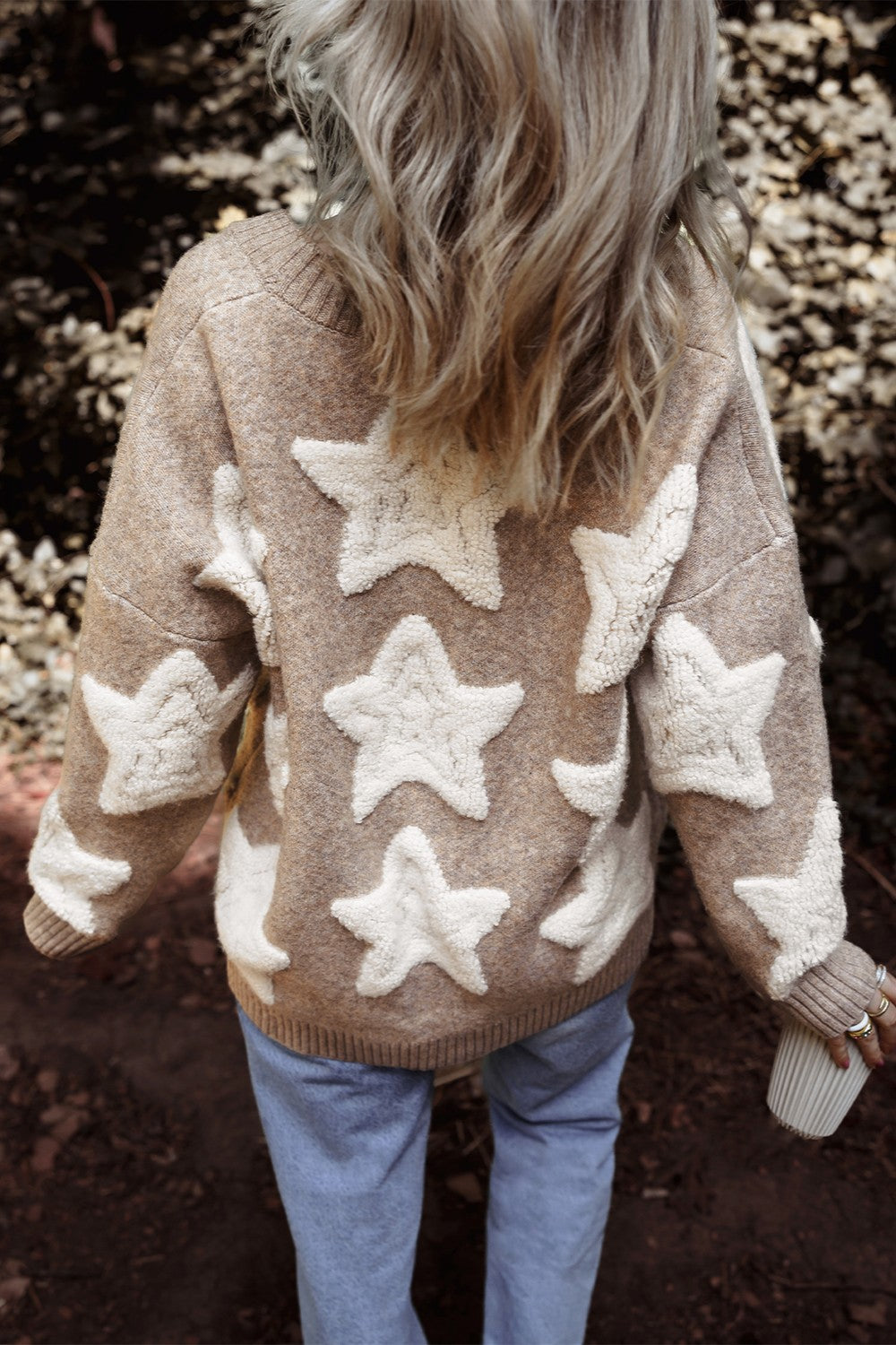 Star Button Up Long Sleeve Cardigan - ClassiQ