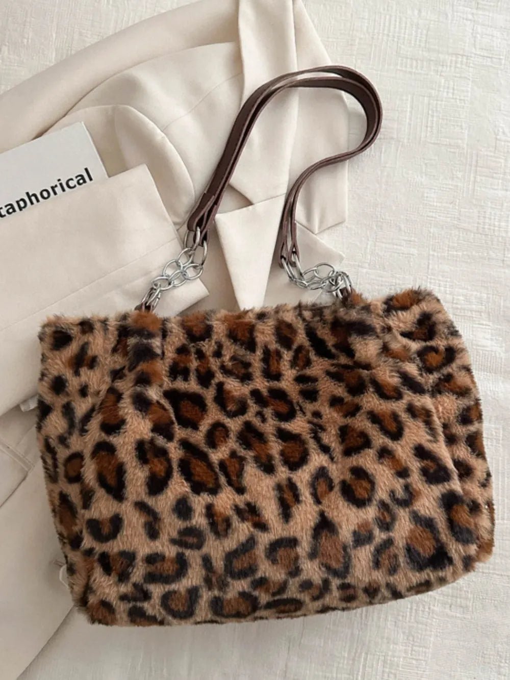 Faux Fur Leopard Shoulder BagBag