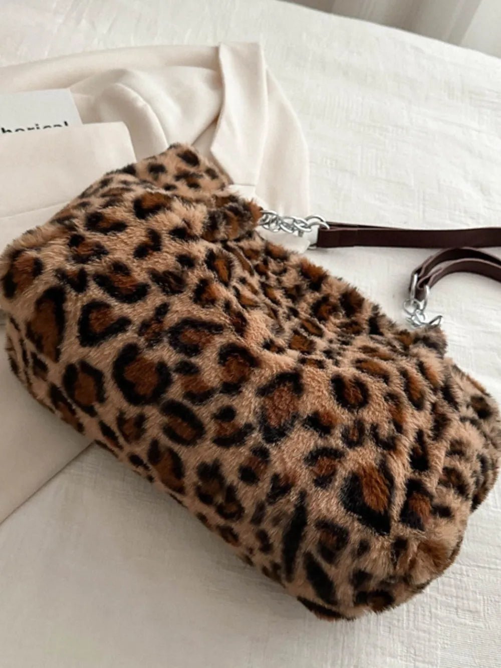 Faux Fur Leopard Shoulder BagBag