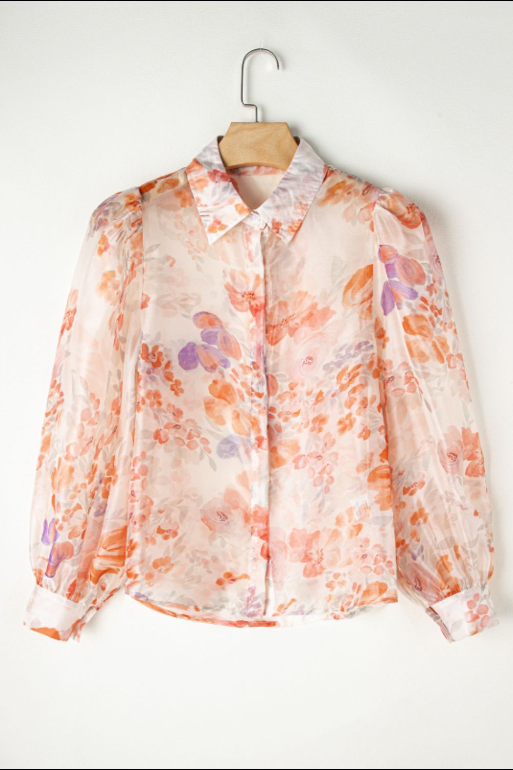 Printed Collared Neck Long Sleeve Shirt - Classique Collection