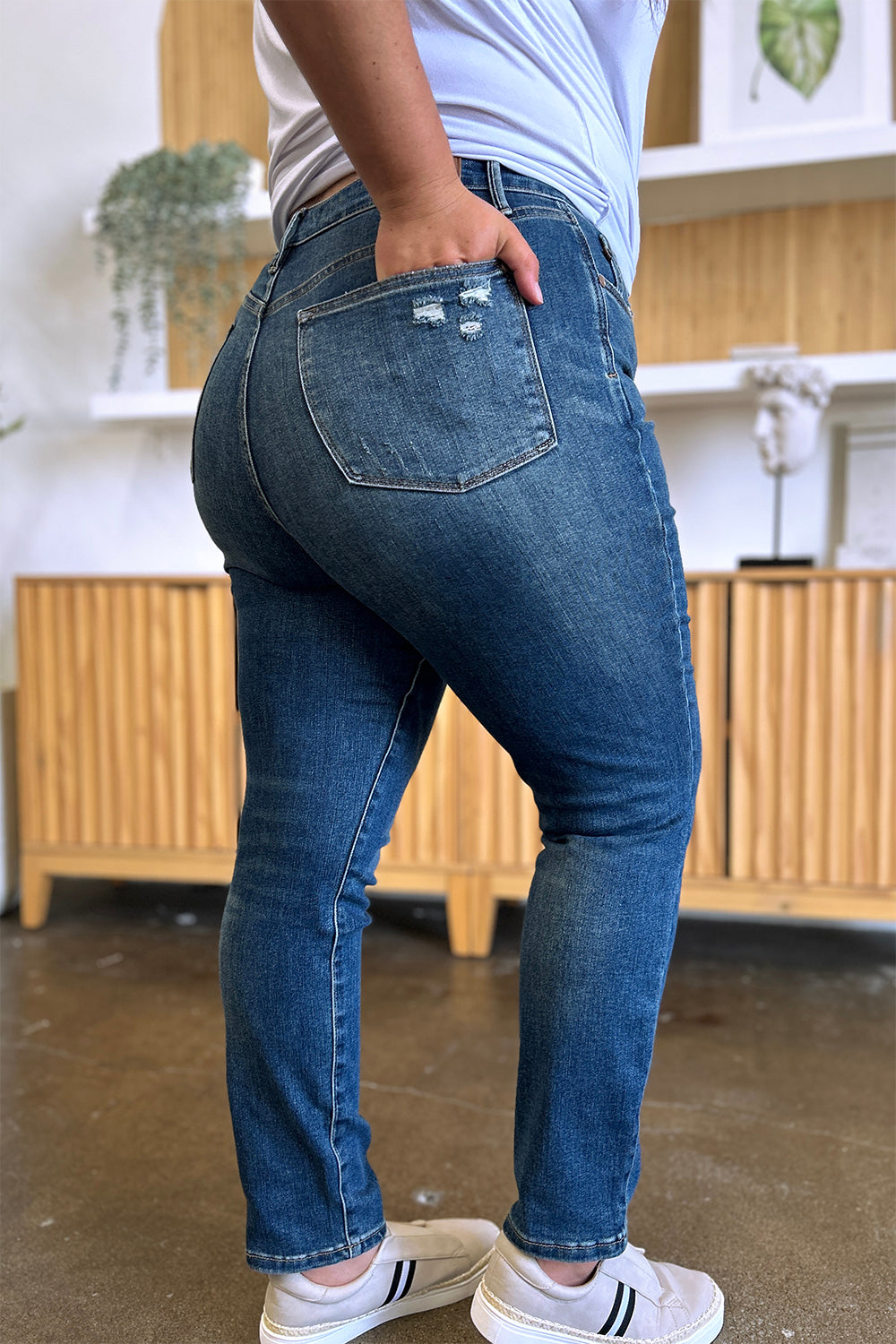 Judy Blue Full Size Tummy Control High Waist Slim Jeans - Classique Collection