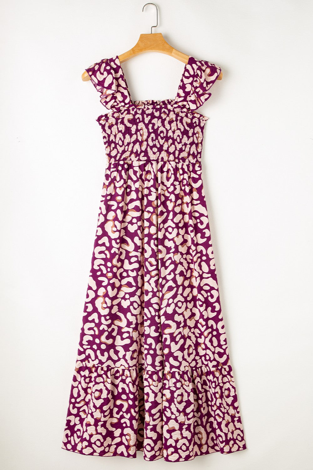Ruffled Printed Wide Strap Dress - Classique Collection