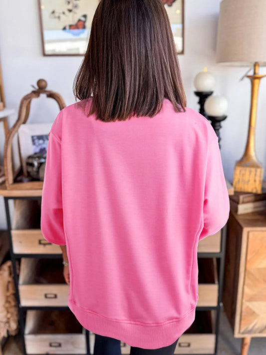 Flower Oversized Round Neck T-Shirt