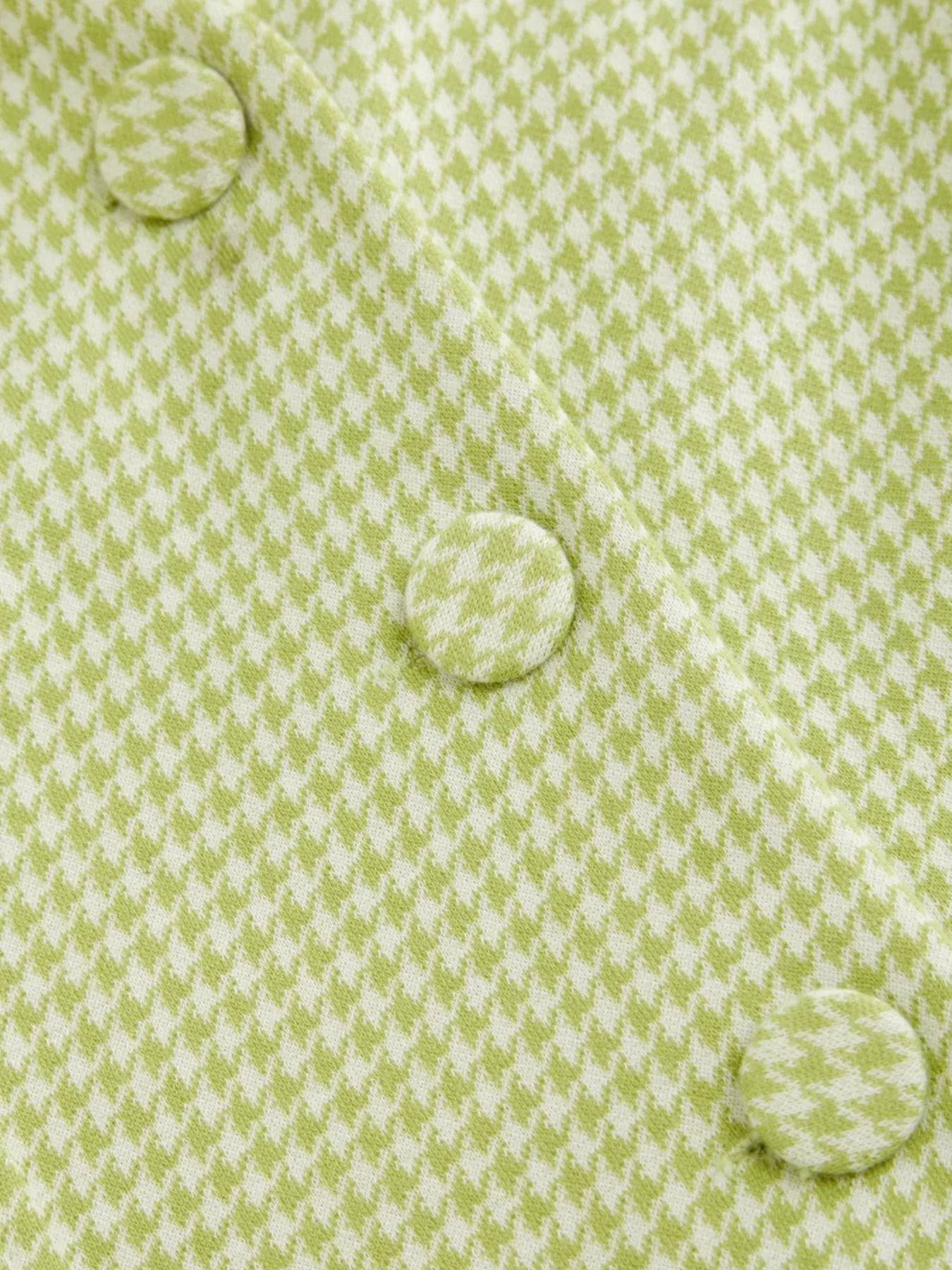 Gingham Button - Front A - Line Mini Dress