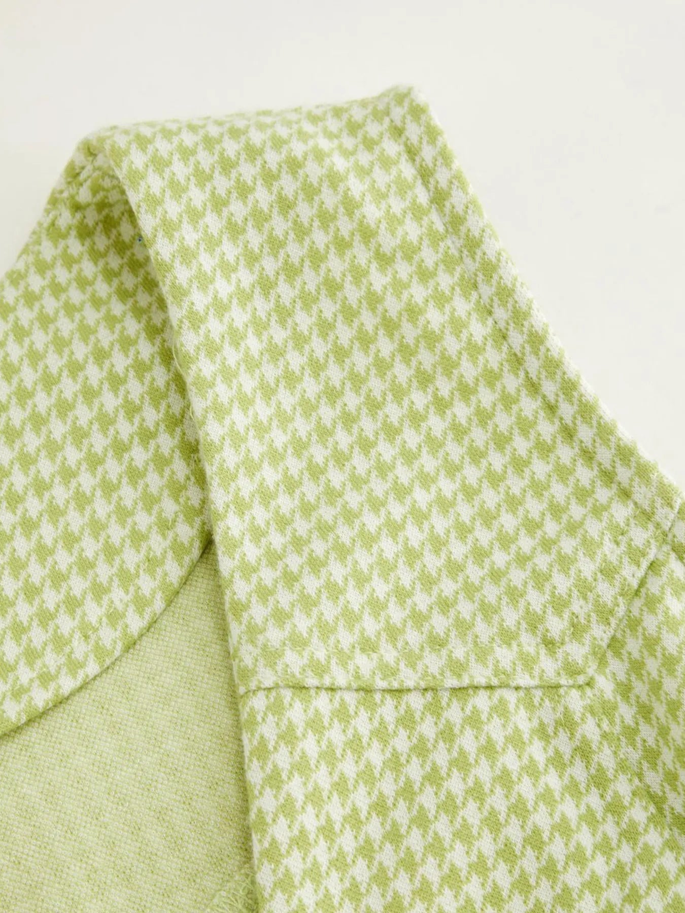 Gingham Button - Front A - Line Mini Dress