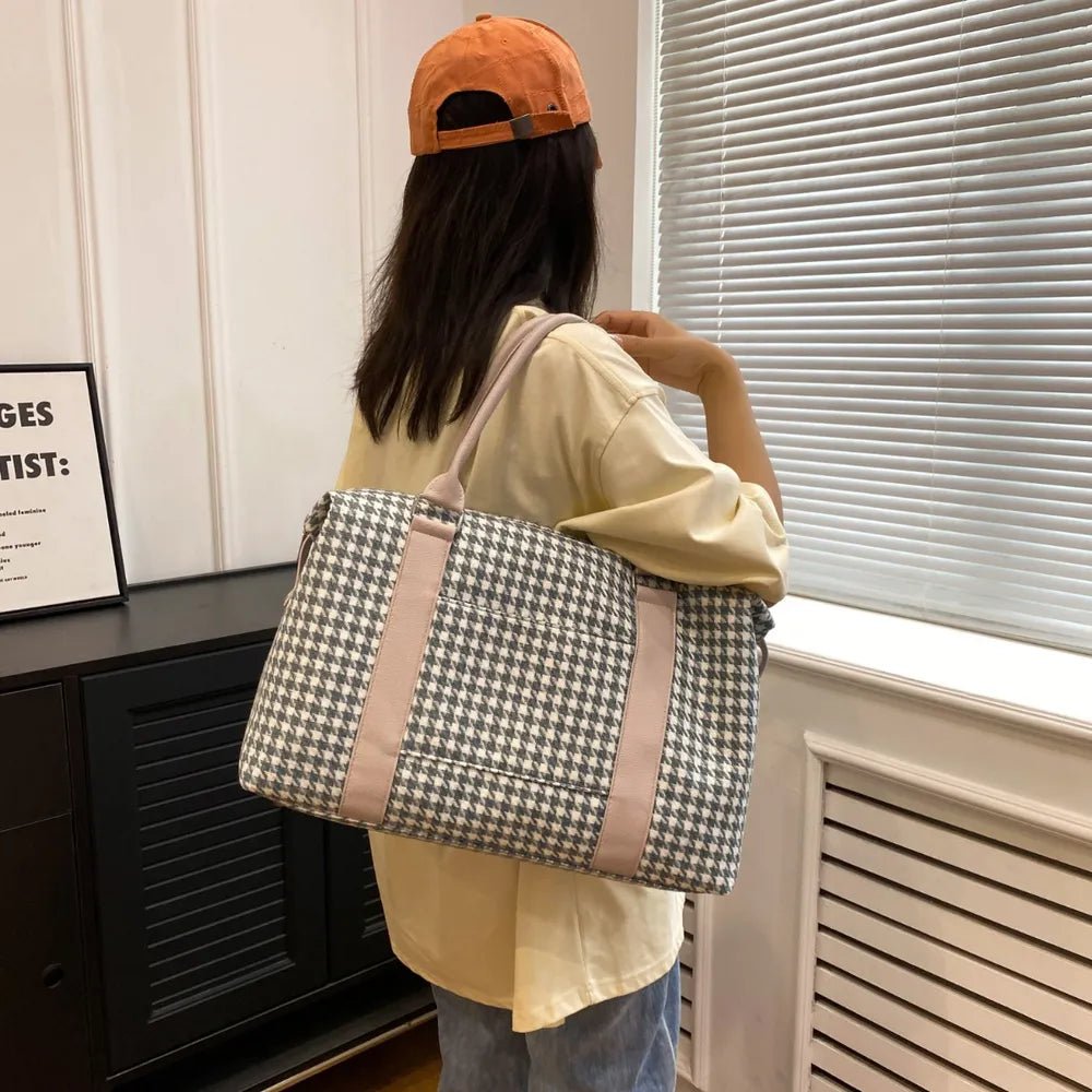 Houndstooth Canvas Travel BagBag
