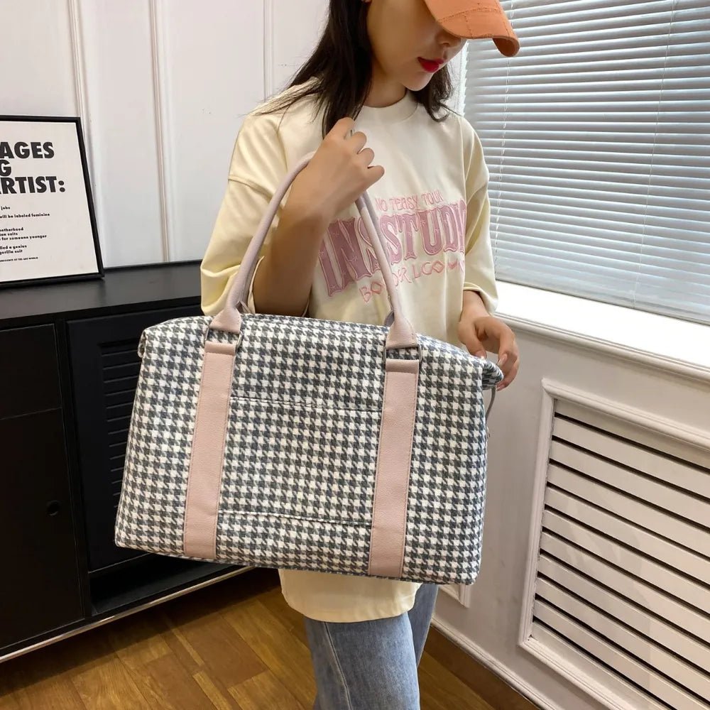Houndstooth Canvas Travel BagBag