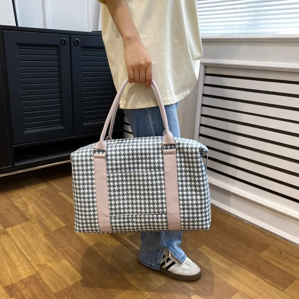 Houndstooth Canvas Travel BagBag