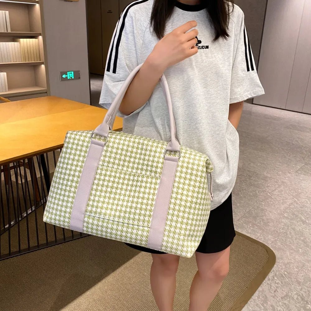 Houndstooth Canvas Travel BagBag